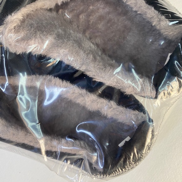 Fashion Fur Lined Slippers Mens 7 Black - Picture 7 of 7